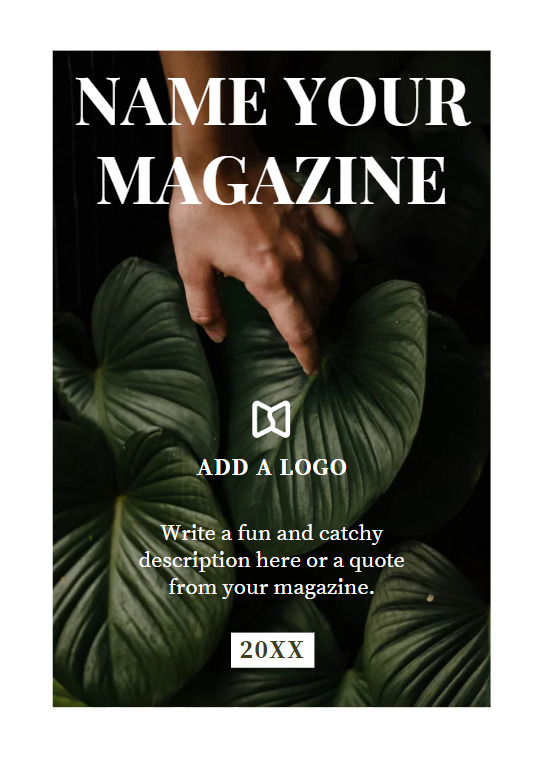 Canva magazine template
